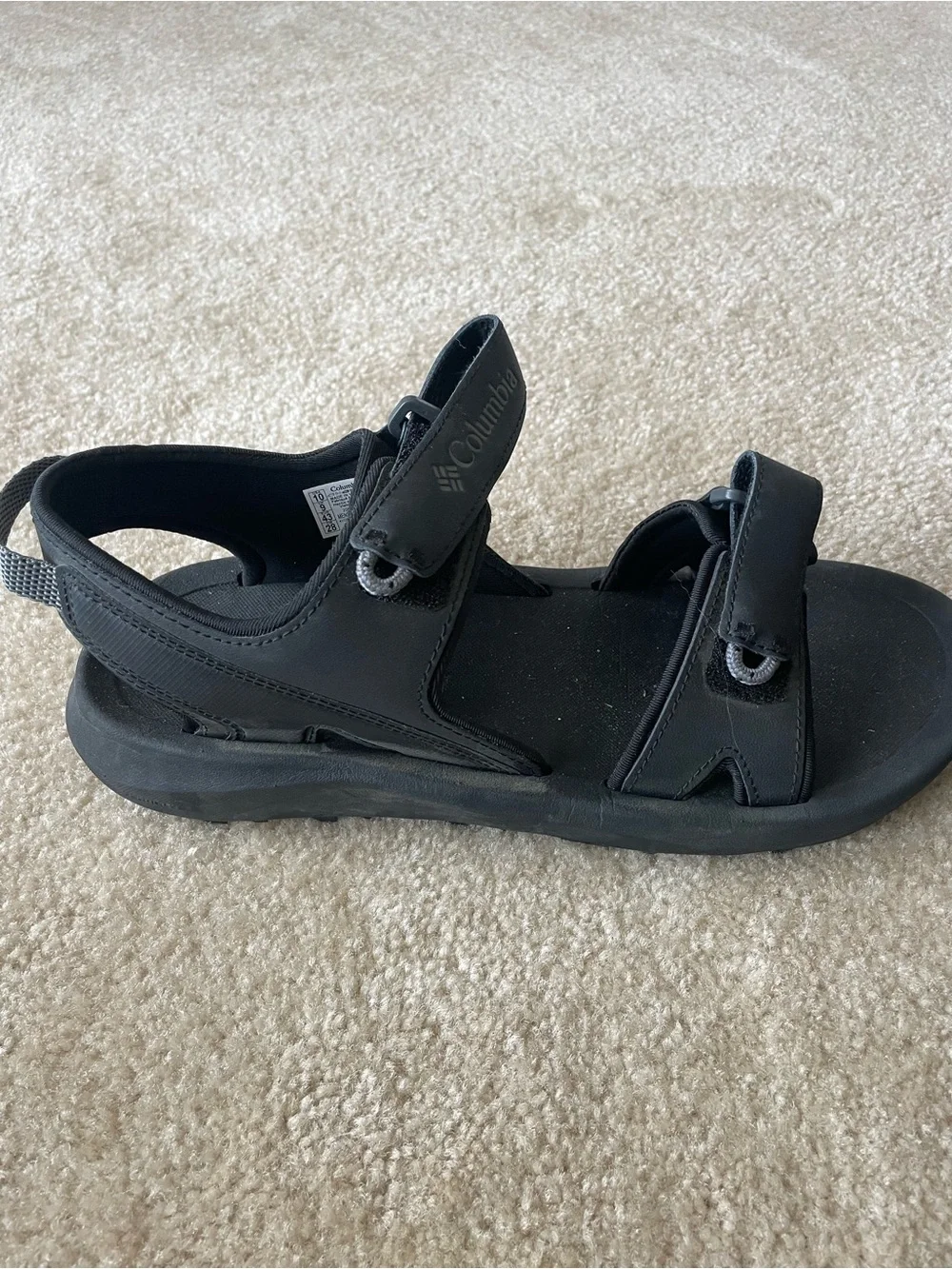 Columbia Men's Black Outdoor Adjustable Sport Sandals. Men size 10‎